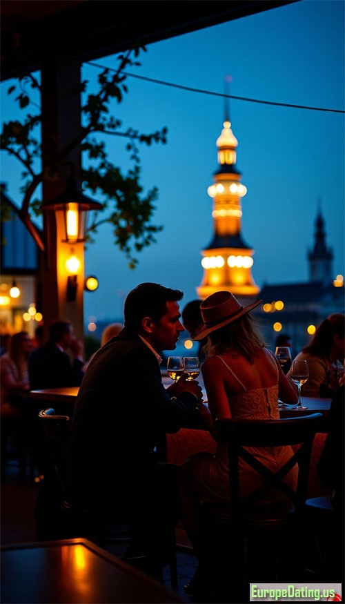 European couple at the bar