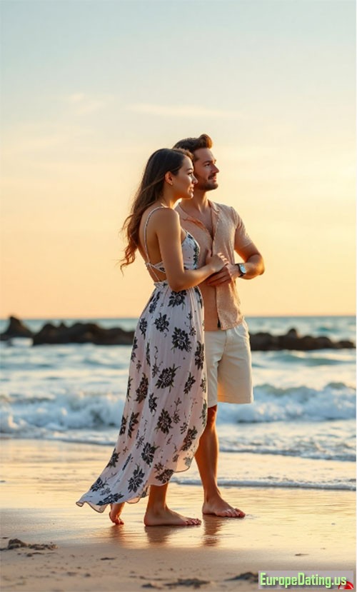 European couple on the beach